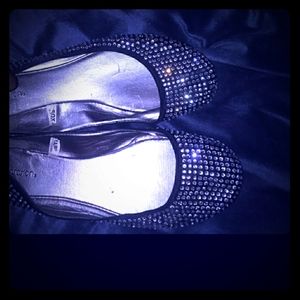 Rhinestone flat shoes